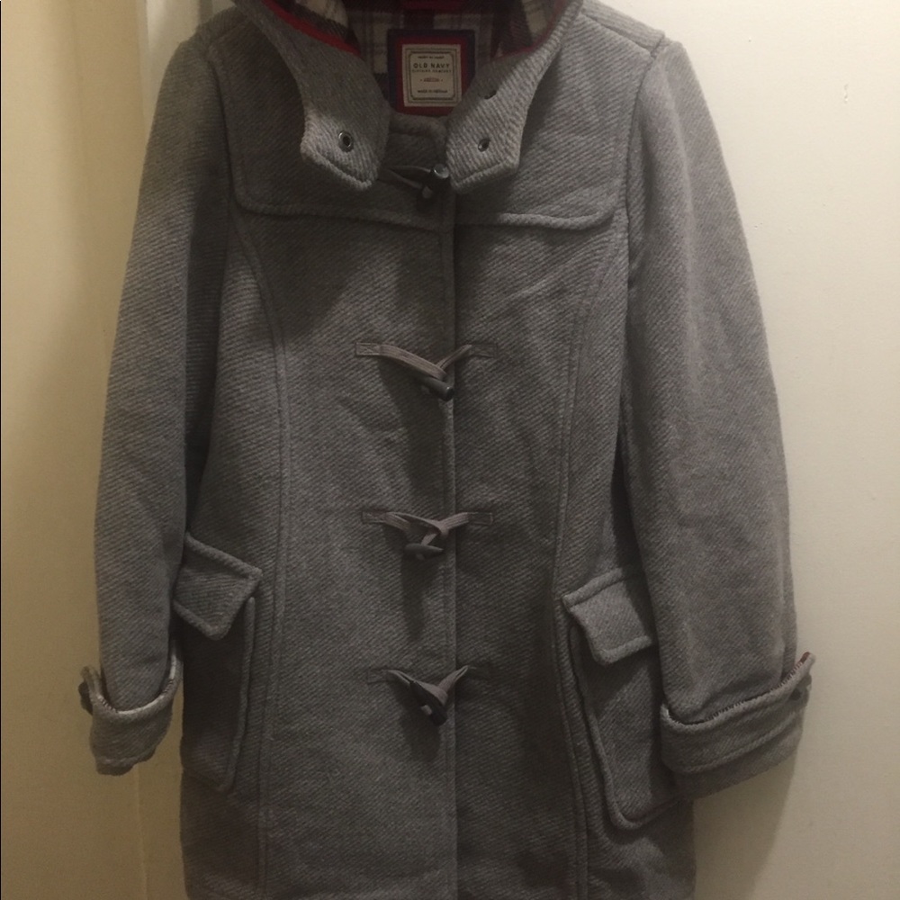 Old Navy hooded wool toggle coat. Size Medium
